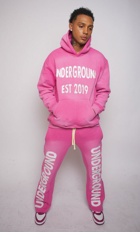 UnderGround Hoodie ( Pink )
